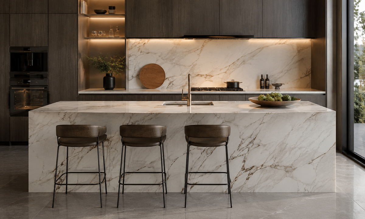 Italian marble luxury kitchen