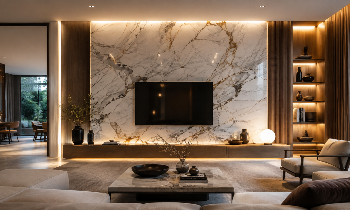 Italian marble living room