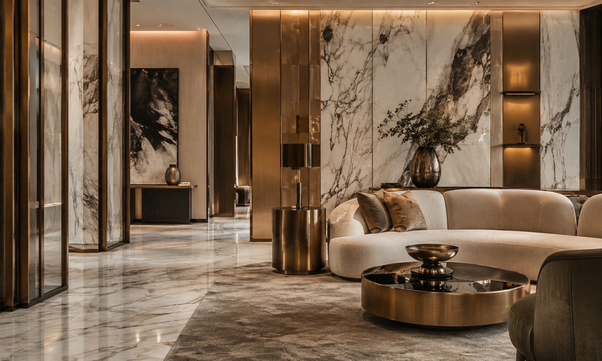 Metal and Italian Marble