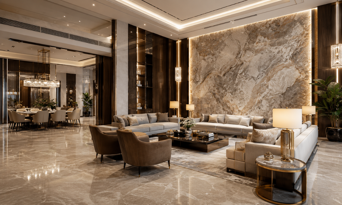 Luxury stone interior design