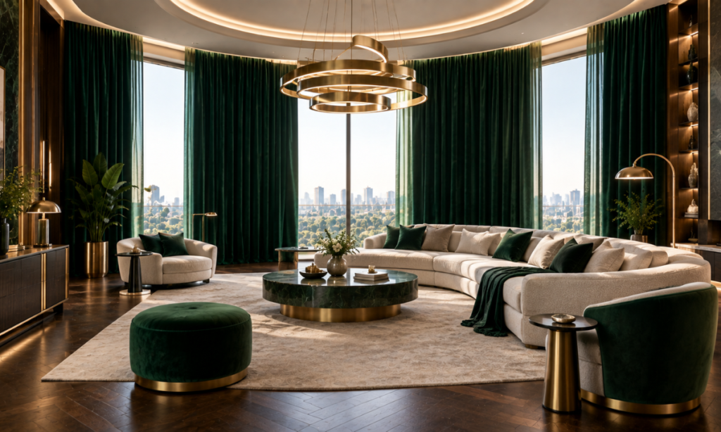. Motorised Curtains and Luxury Lighting
