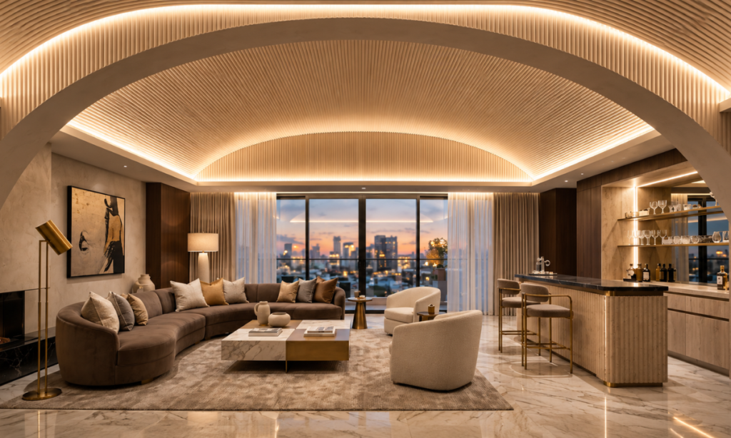 Fluted Ceiling Design